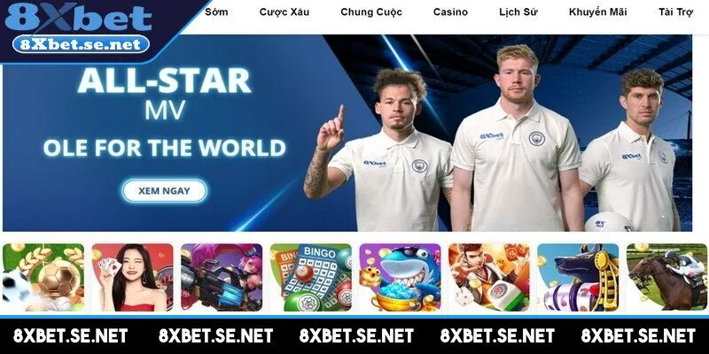 8XBET thương hiệu giải trí trực tuyến uy tín, minh bạch