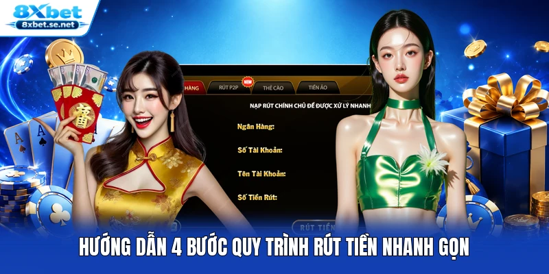 Hướng dẫn 4 bước quy trình rút tiền nhanh gọn 